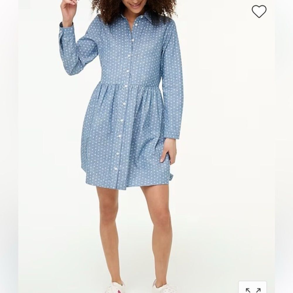 J.Crew Printed Collard Shirt Dress Size 00 (XXS) EUC